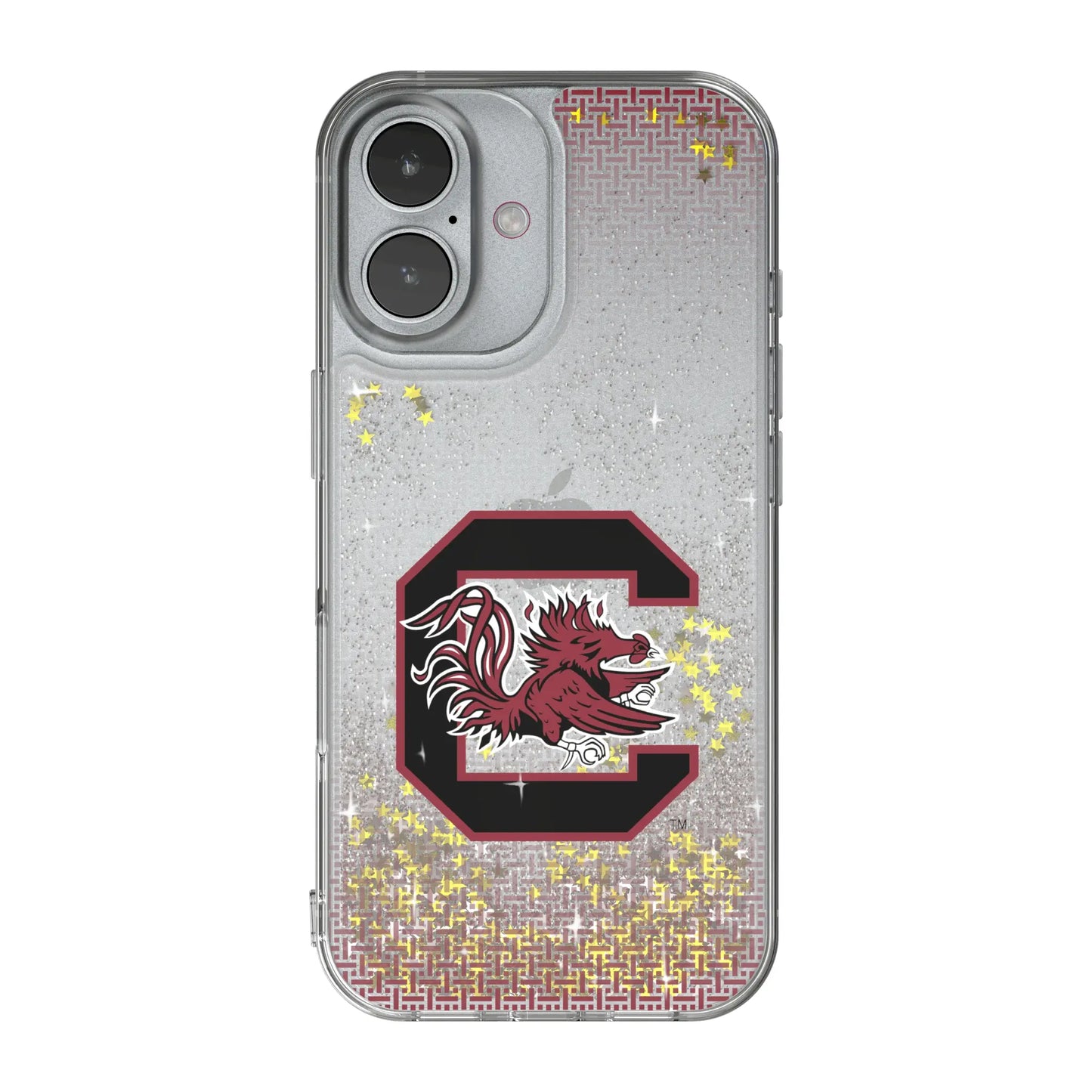 University of South Carolina Gamecocks Linen Glitter Phone Case for Apple iPhone