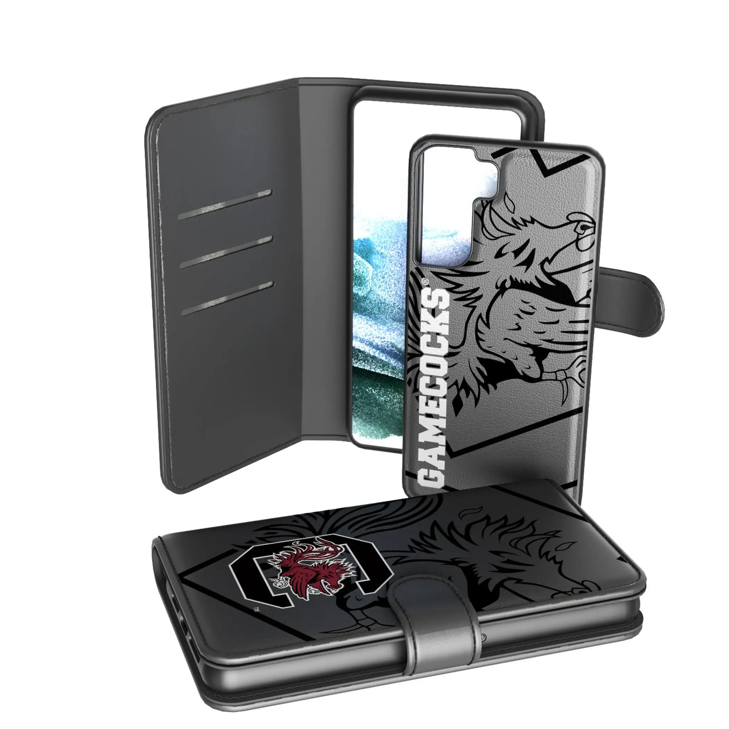 University of South Carolina Gamecocks Monocolor Tilt Wallet Phone Case for Apple iPhone
