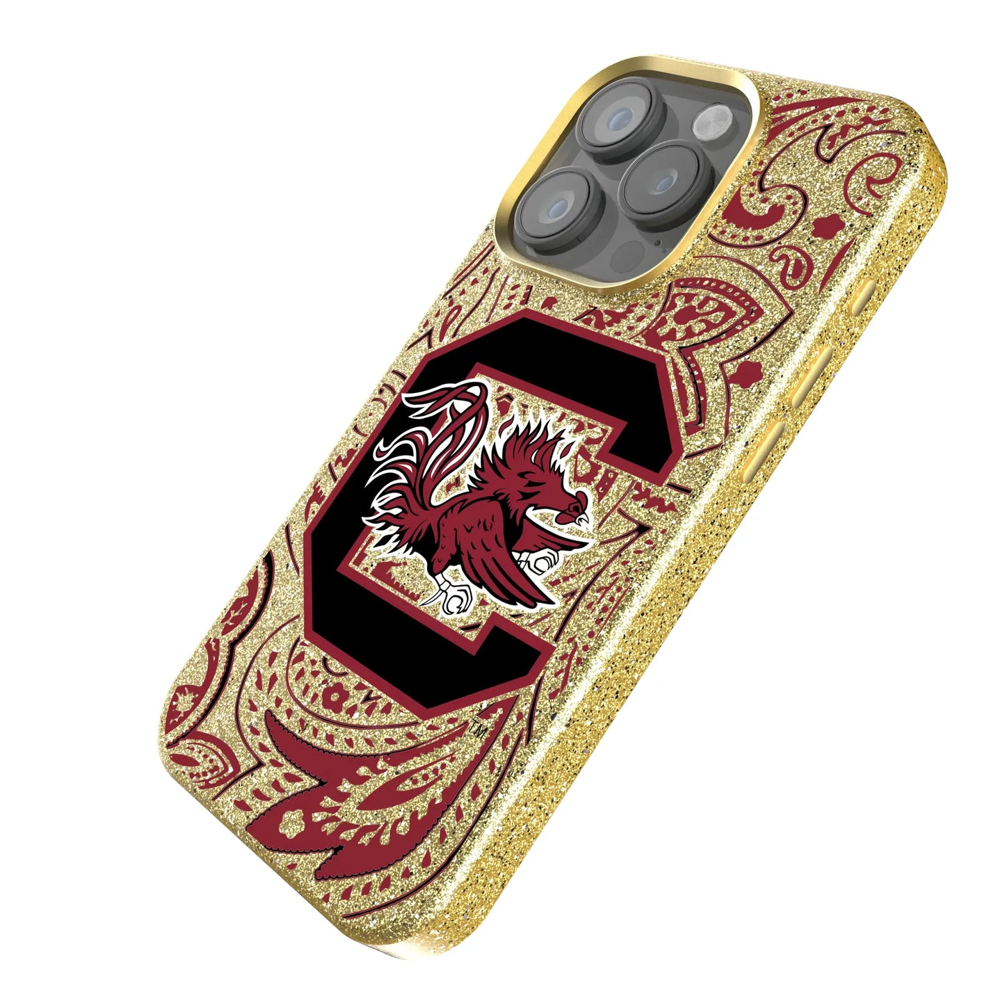 University of South Carolina Gamecocks Paisley Bling Phone Case for Apple iPhone