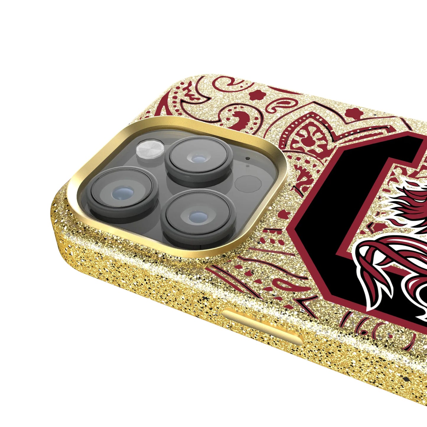 University of South Carolina Gamecocks Paisley Bling Phone Case for Apple iPhone