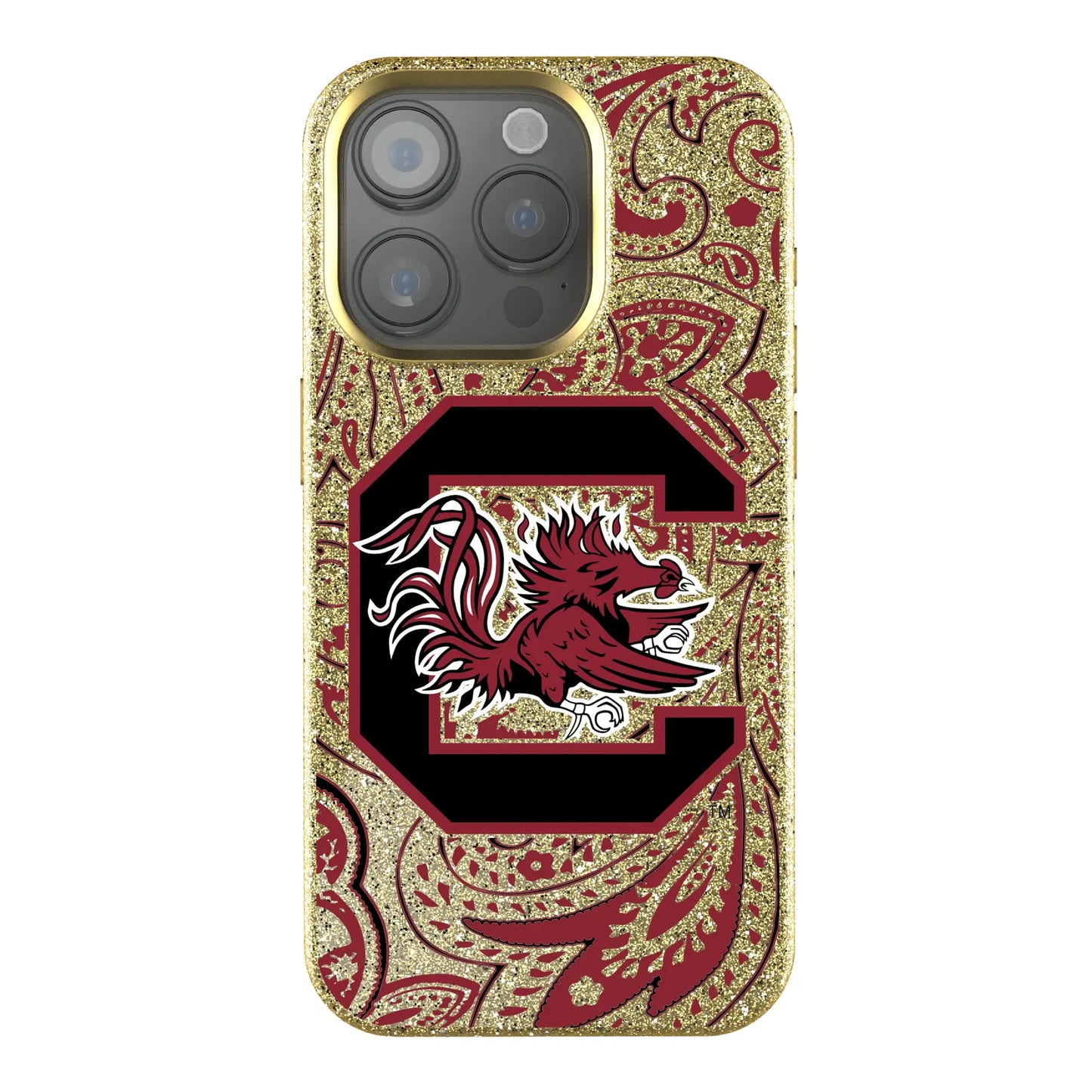 University of South Carolina Gamecocks Paisley Bling Phone Case for Apple iPhone