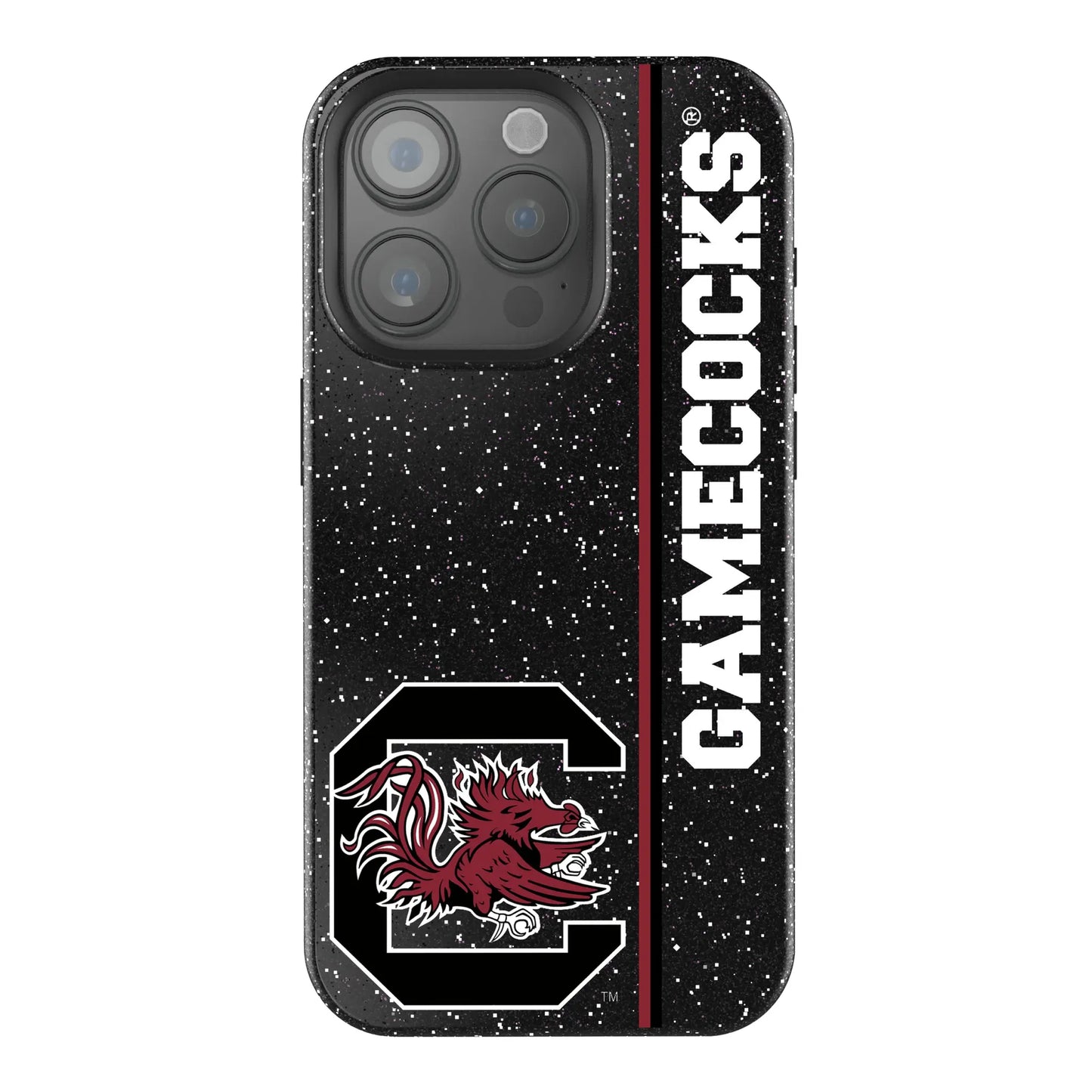 University of South Carolina Gamecocks Sidebar Black Bling Phone Case for Apple iPhone