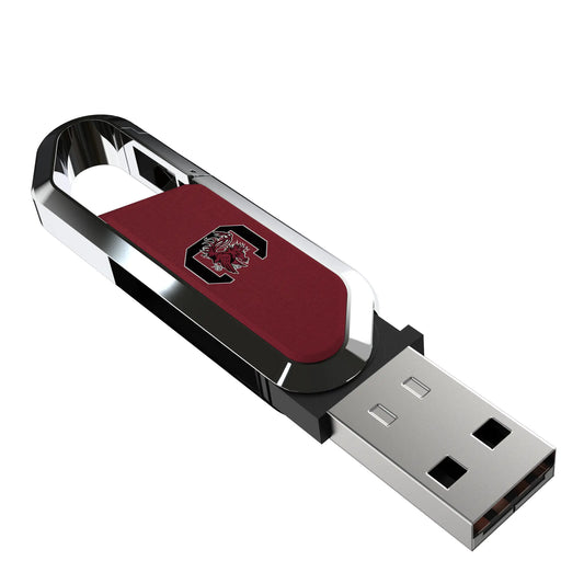 University of South Carolina Gamecocks Solid USB 64GB Clip Style Flash Drive