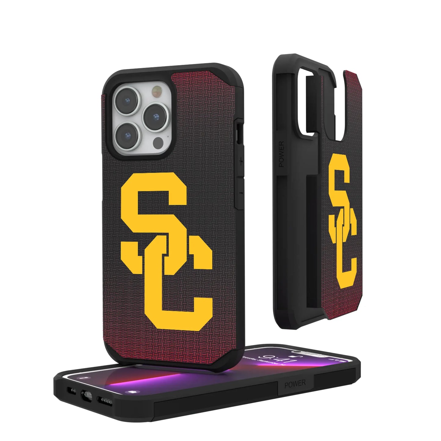 University of Southern California Trojans Linen Rugged Phone Case for Apple iPhone