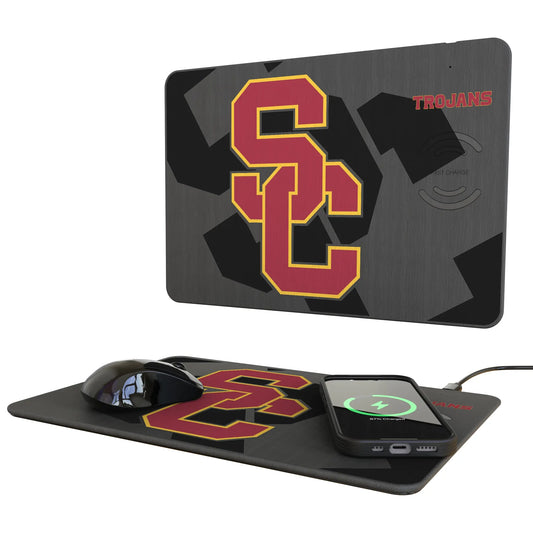 University of Southern California Trojans Monocolor Tilt 15-Watt Wireless Charger and Mouse Pad