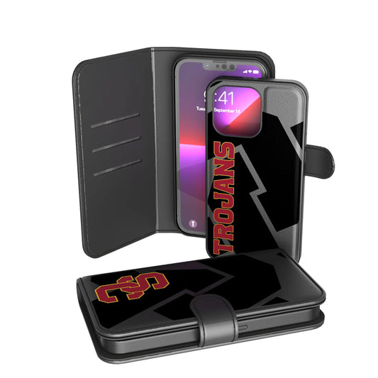 University of Southern California Trojans Monocolor Tilt Wallet Phone Case for Apple iPhone