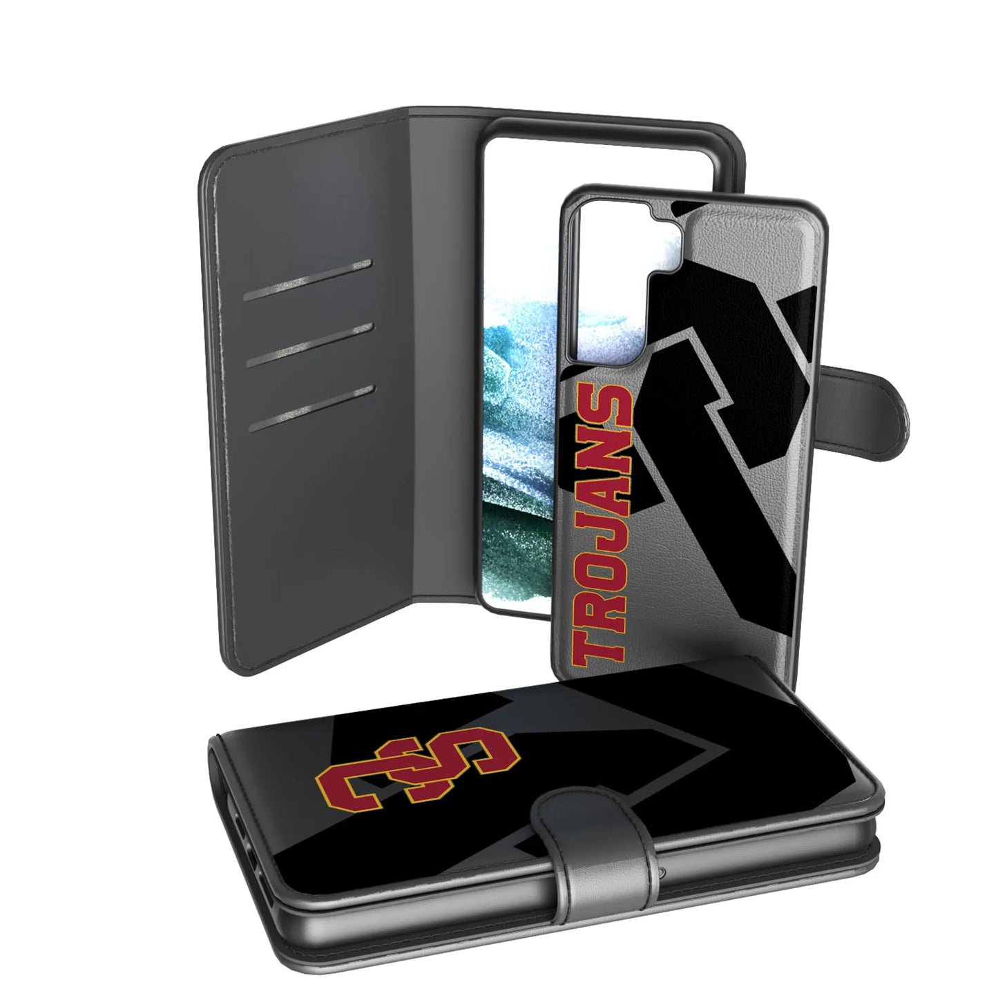 University of Southern California Trojans Monocolor Tilt Wallet Phone Case for Apple iPhone