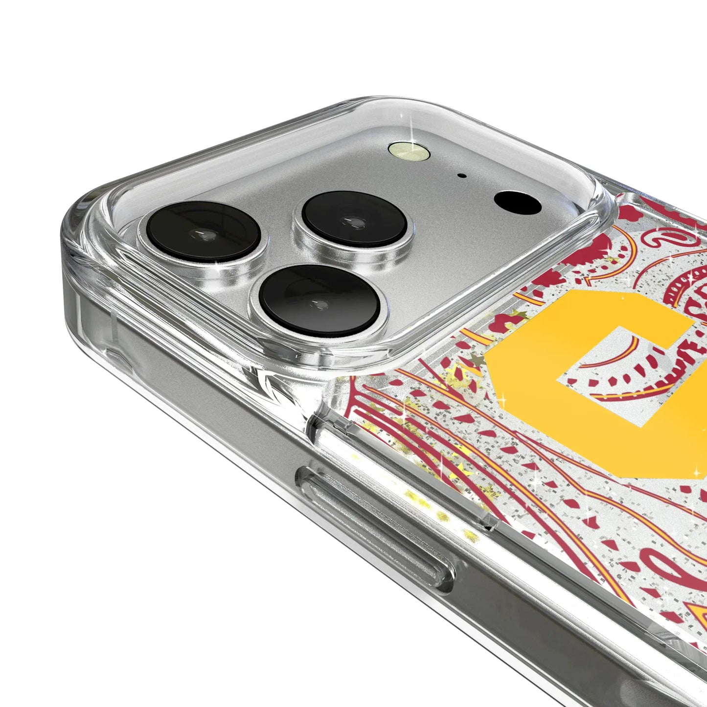 University of Southern California Trojans Paisley Glitter Phone Case for Apple iPhone