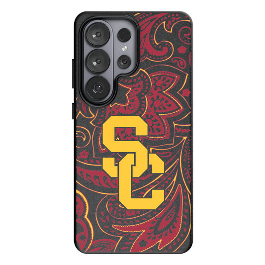 University of Southern California Trojans Paisley MagSafe Compatible Phone Case for Samsung Galaxy