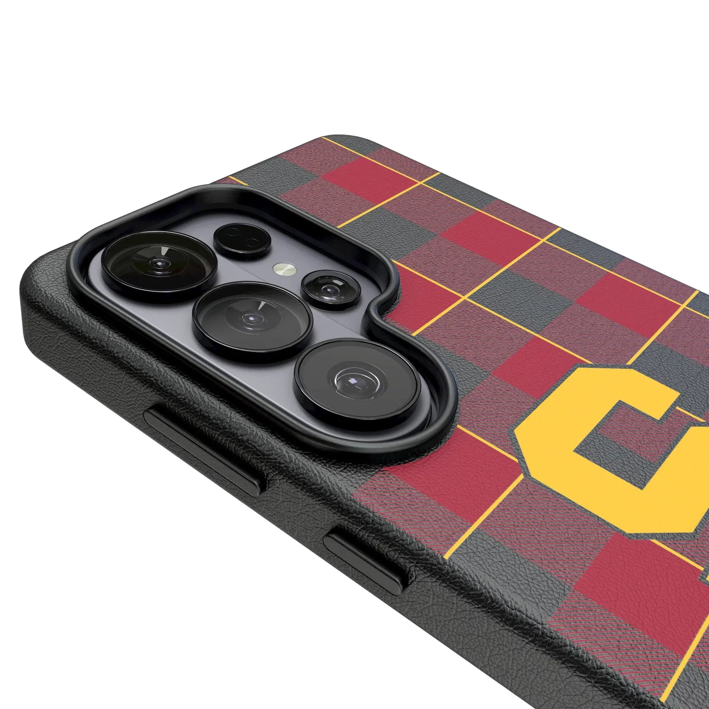University of Southern California Trojans Plaid MagSafe Compatible Phone Case for Samsung Galaxy