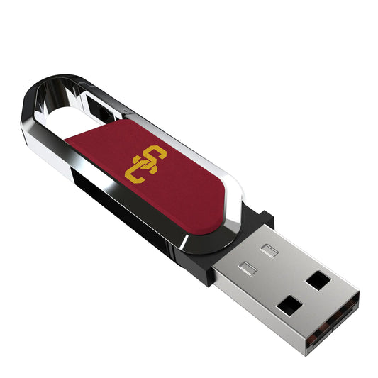 University of Southern California Trojans Solid USB 64GB Clip Style Flash Drive