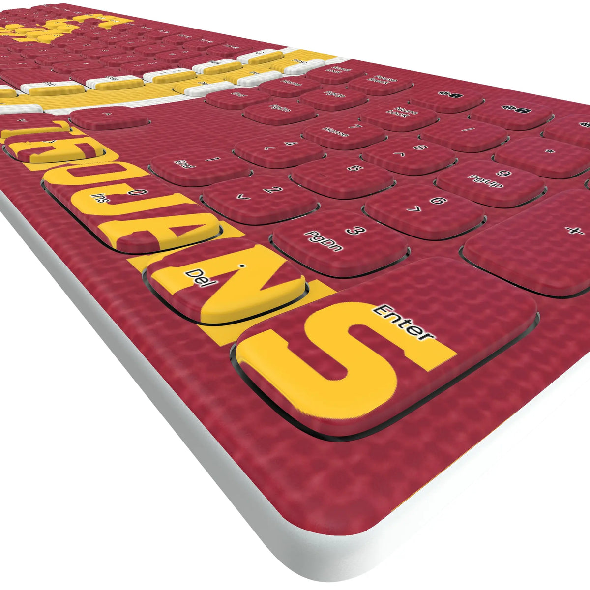 University of Southern California Trojans Stripe Curved Wireless Keyboard