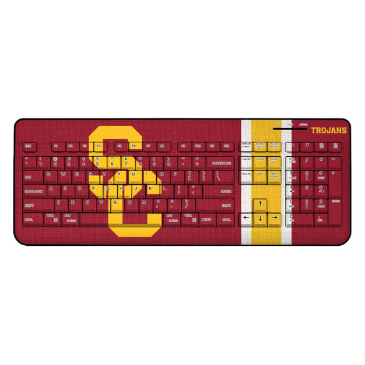 University of Southern California Trojans Stripe Wireless USB Keyboard