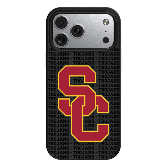 University of Southern California Trojans Text Backdrop MagSafe Compatible Phone Case for Apple iPhone