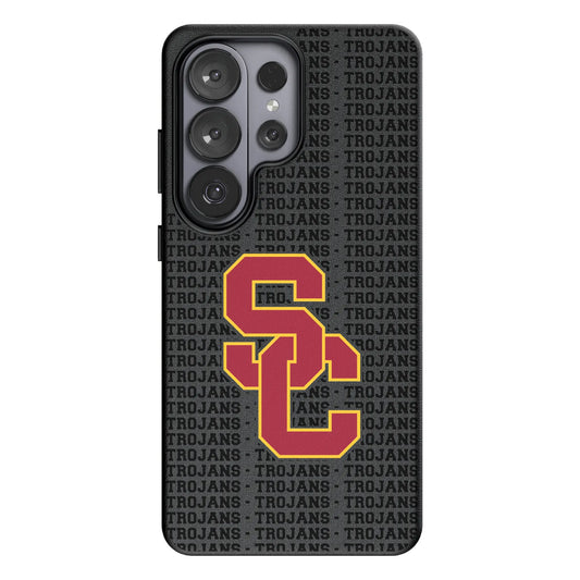 University of Southern California Trojans Text Backdrop MagSafe Compatible Phone Case for Samsung Galaxy