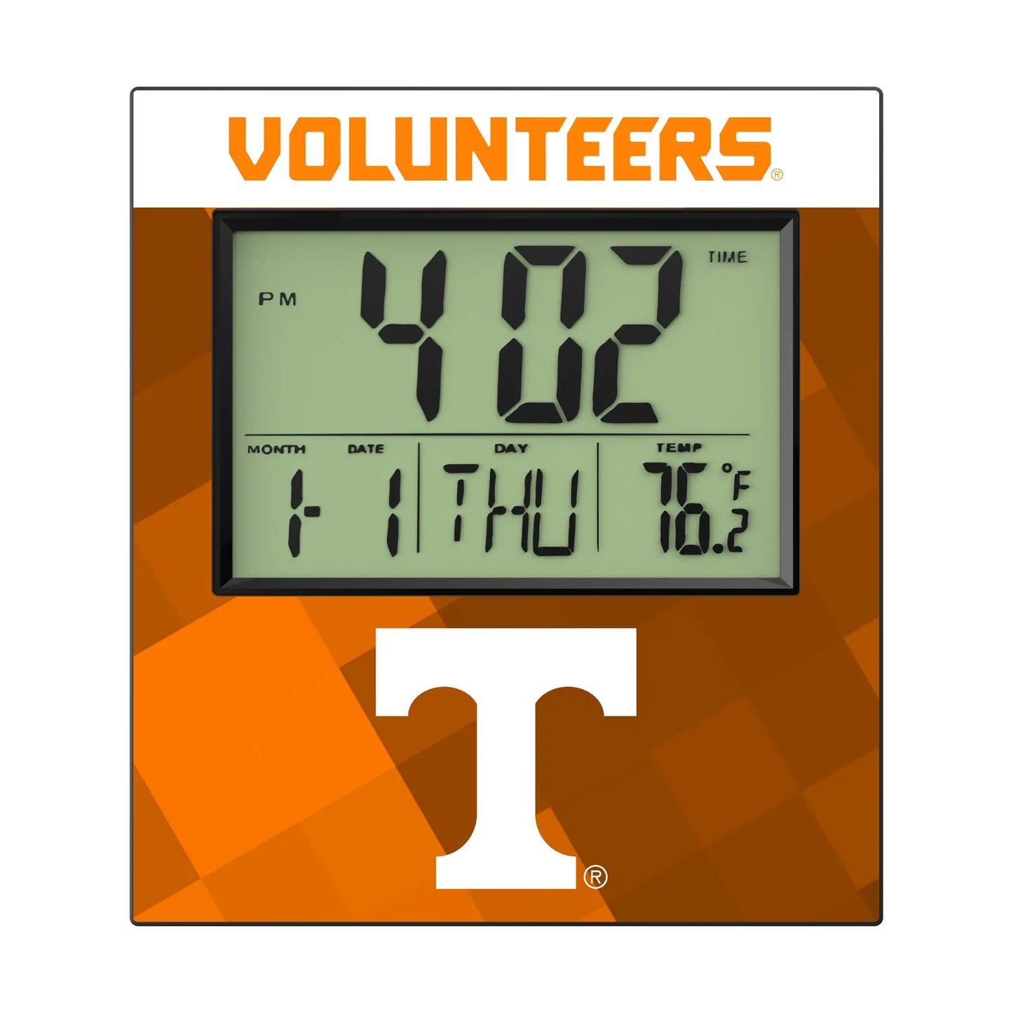 University of Tennessee Volunteers Color Block Wall Clock