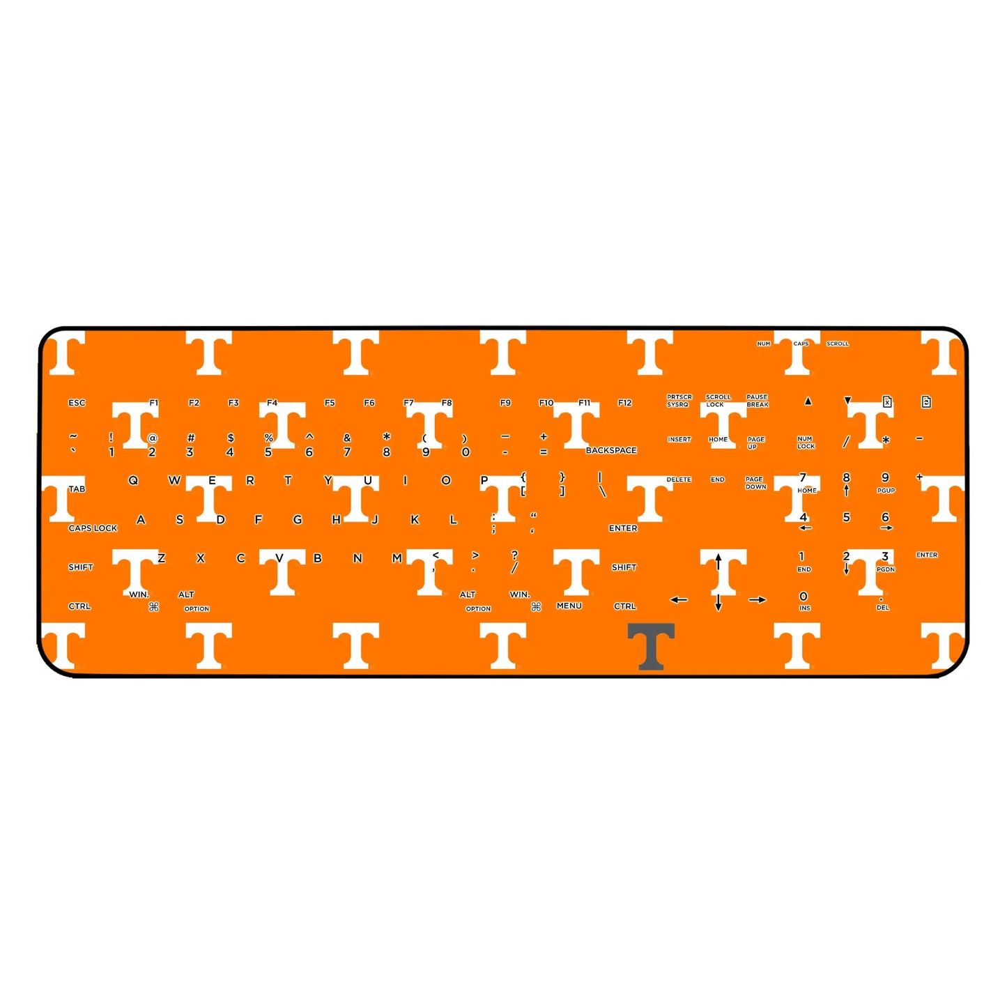 University of Tennessee Volunteers Fashion Pattern Wireless USB Keyboard