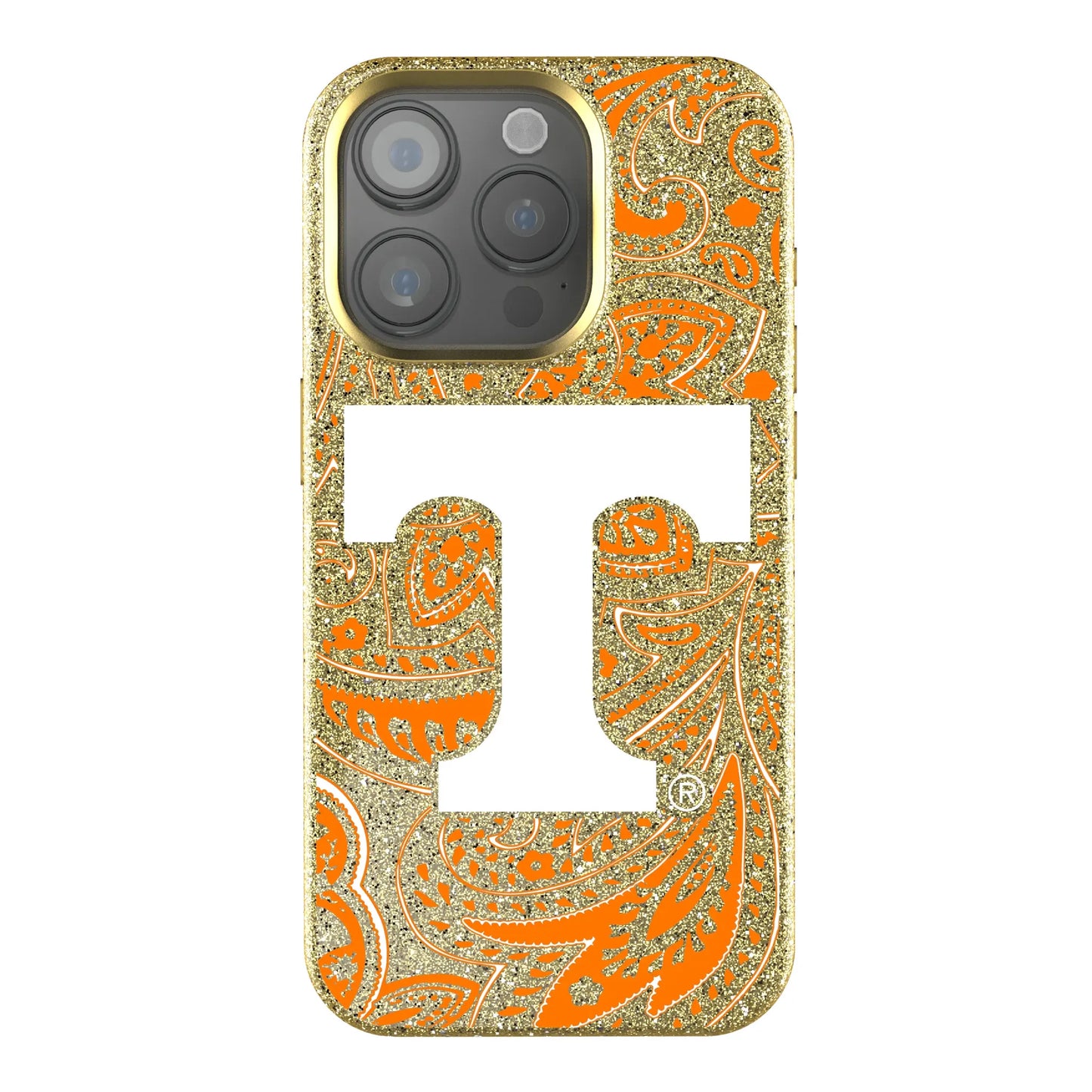 University of Tennessee Volunteers Paisley Bling Phone Case for Apple iPhone