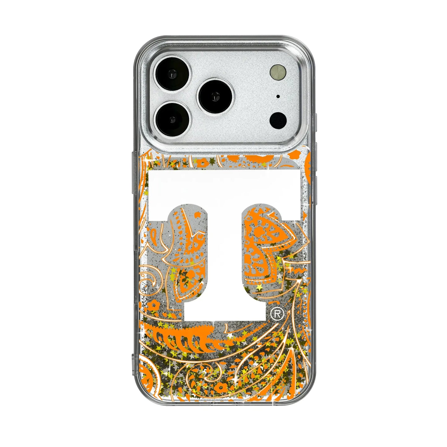 University of Tennessee Volunteers Paisley Glitter Phone Case for Apple iPhone