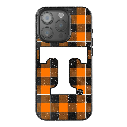 University of Tennessee Volunteers Plaid Black Bling Phone Case for Apple iPhone