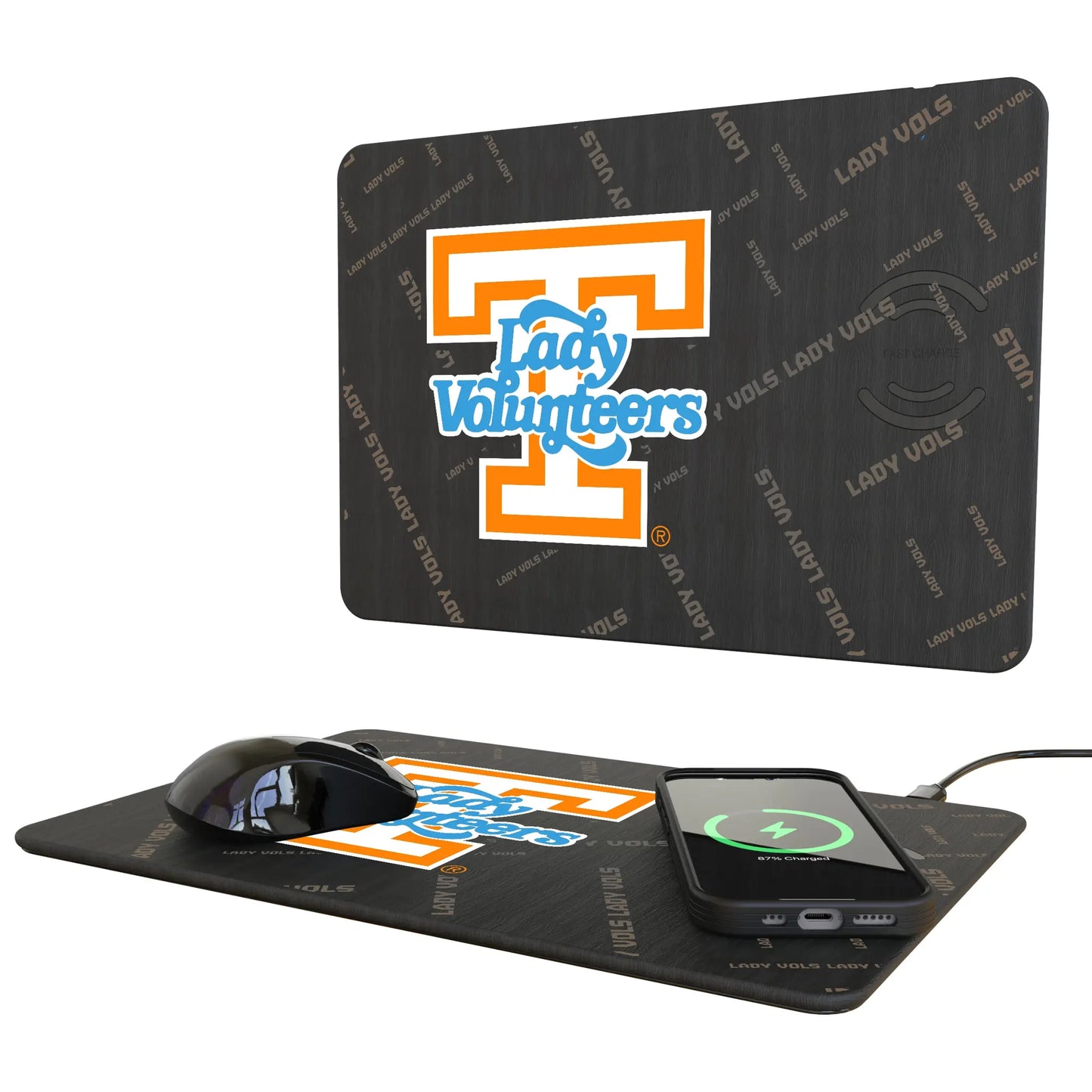 University of Tennessee Volunteers Quadtile 15-Watt Wireless Charger and Mouse Pad