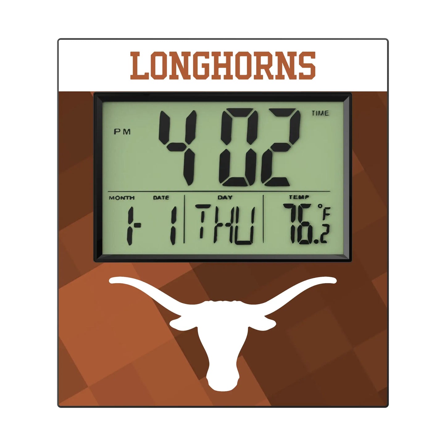 University of Texas Longhorns Color Block Wall Clock