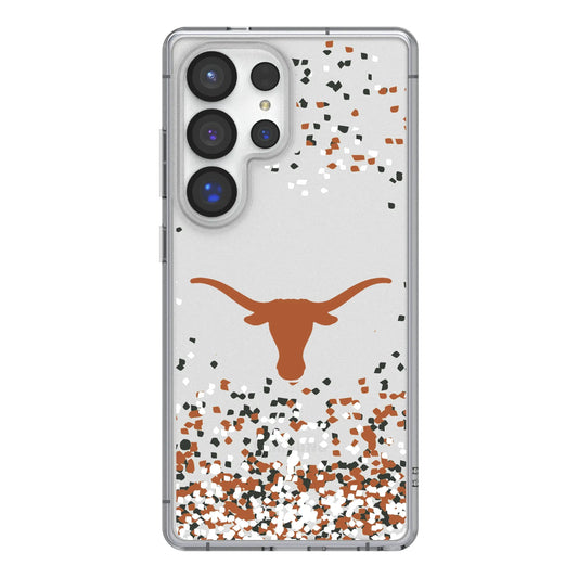 University of Texas Longhorns Confetti Clear Phone Case for Samsung Galaxy