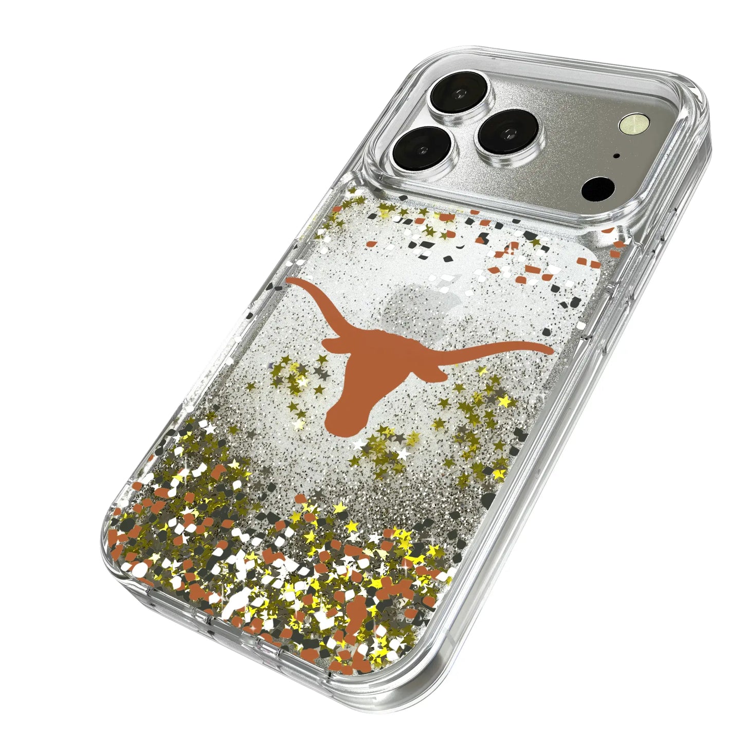 University of Texas Longhorns Confetti Glitter Phone Case for Apple iPhone