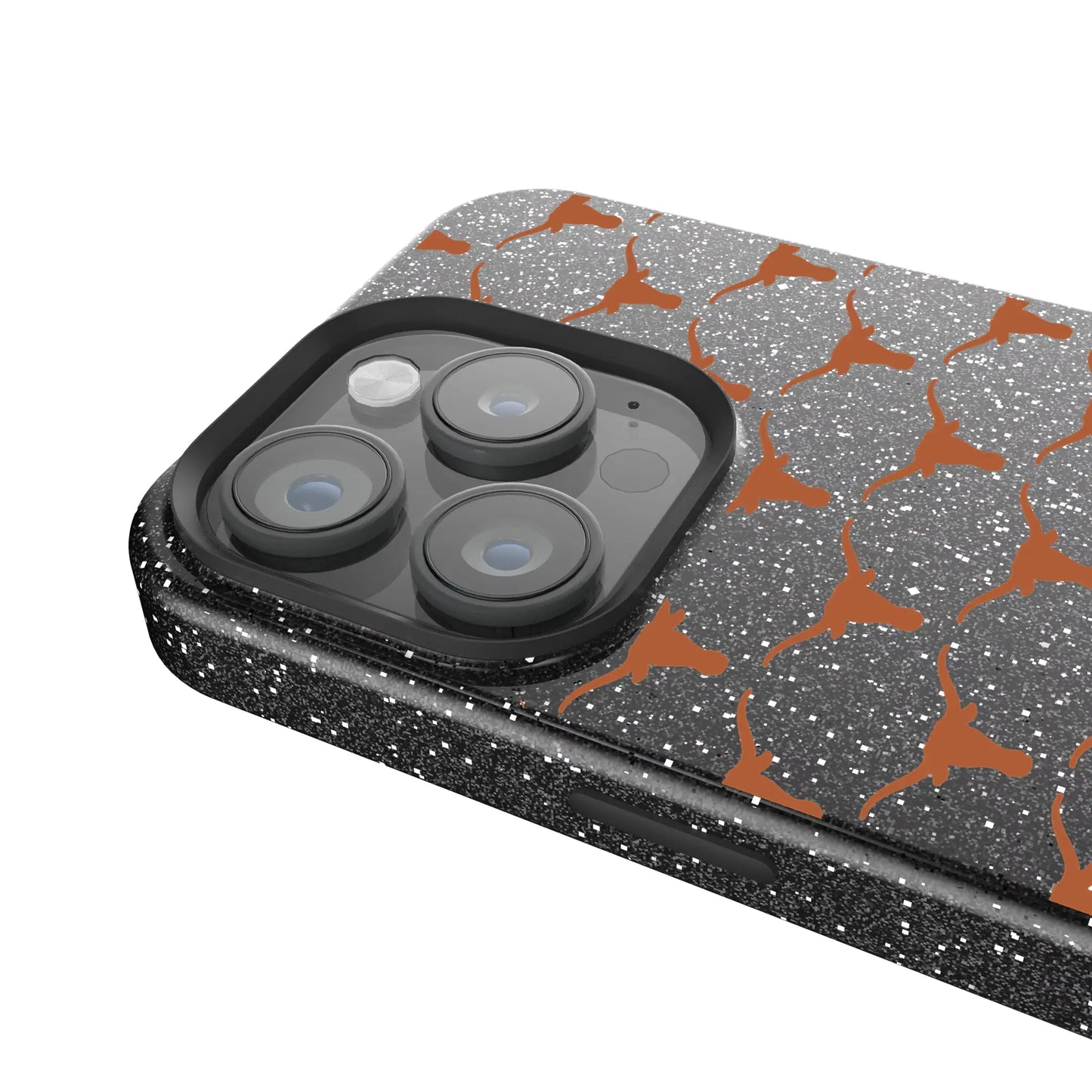 University of Texas Longhorns Fashion Pattern Black Bling Phone Case for Apple iPhone