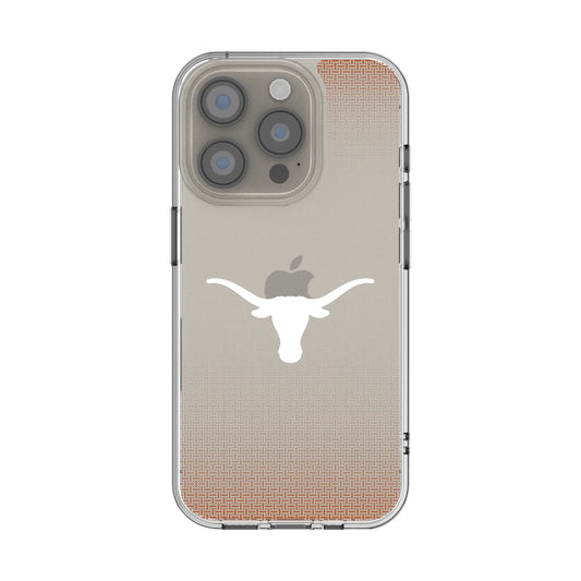 University of Texas Longhorns Linen Clear Phone Case for Apple iPhone
