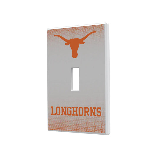 University of Texas Longhorns Linen Hidden-Screw Light Switch Plate