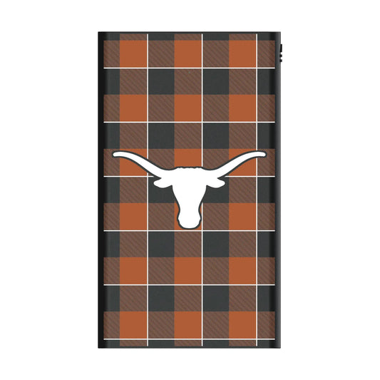 University of Texas Longhorns Plaid 5000mAh Flat Powerbank
