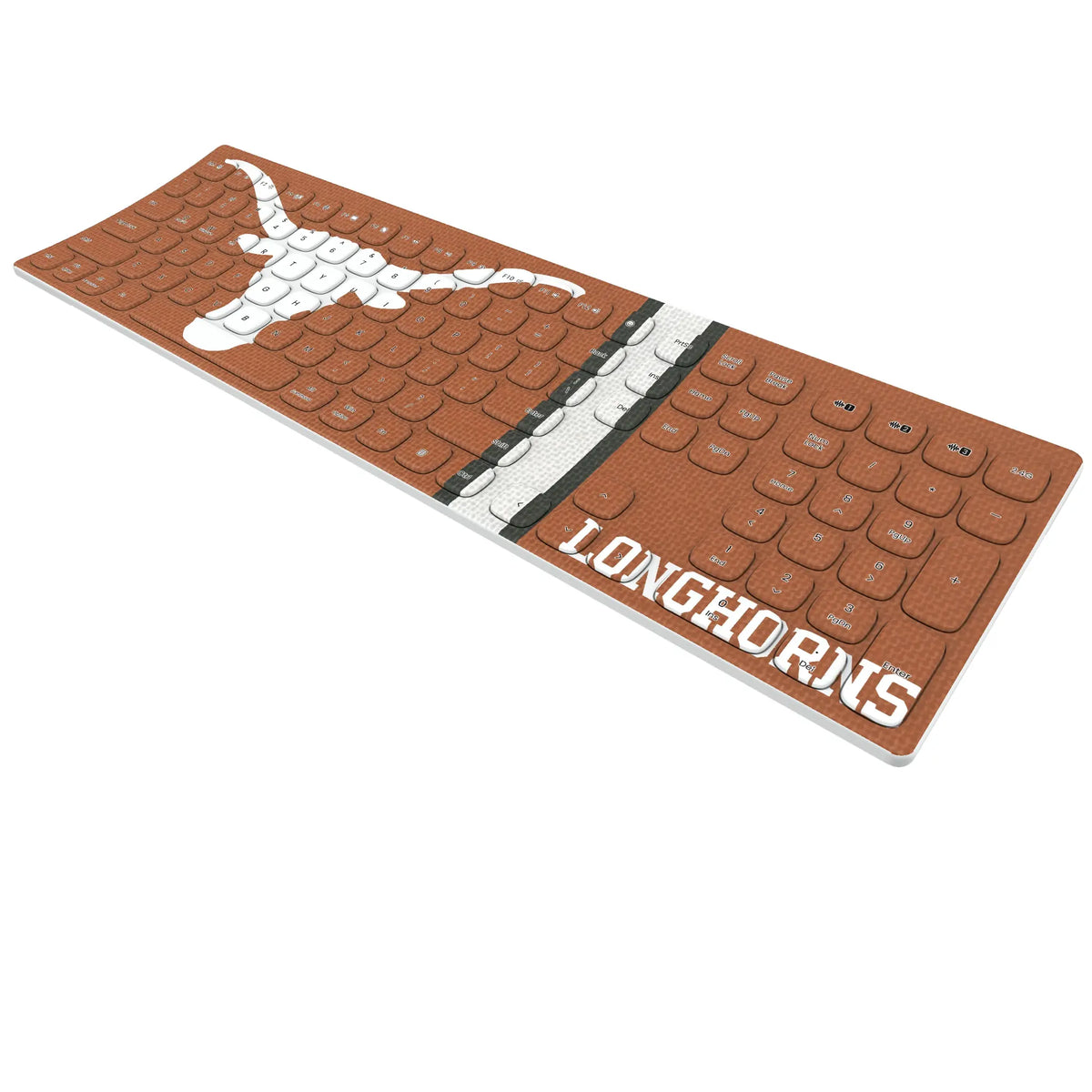 University of Texas Longhorns Stripe Curved Wireless Keyboard