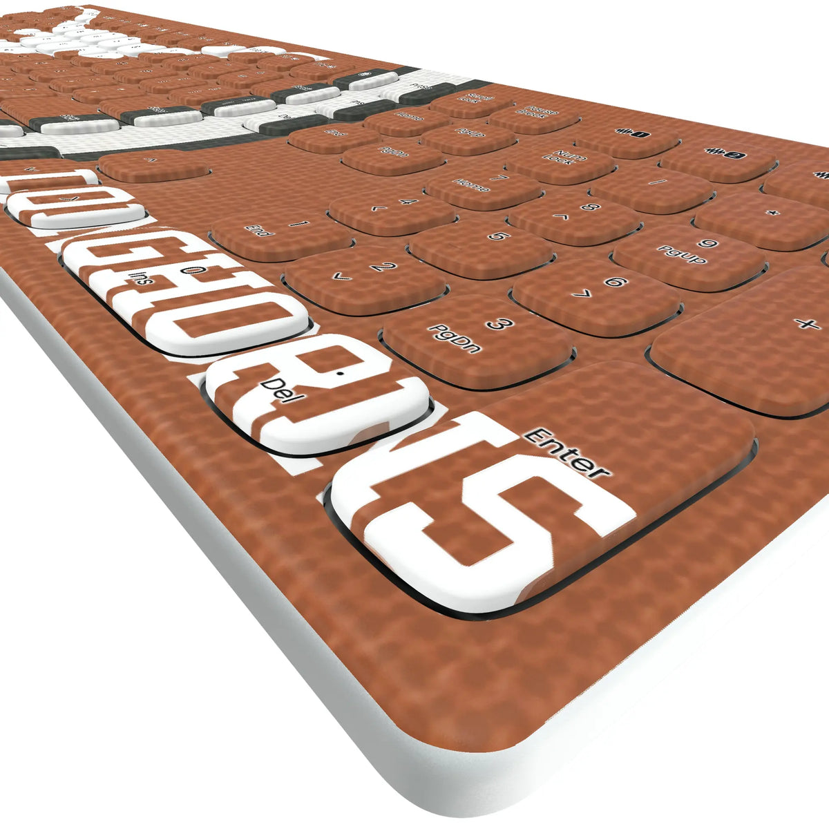 University of Texas Longhorns Stripe Curved Wireless Keyboard