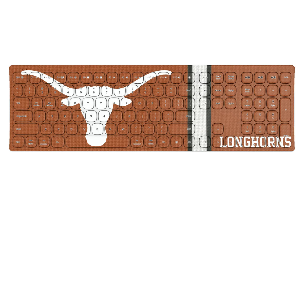University of Texas Longhorns Stripe Curved Wireless Keyboard