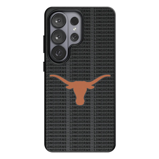 University of Texas Longhorns Text Backdrop MagSafe Compatible Phone Case for Samsung Galaxy