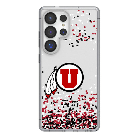 University of Utah Utes Confetti Clear Phone Case for Samsung Galaxy