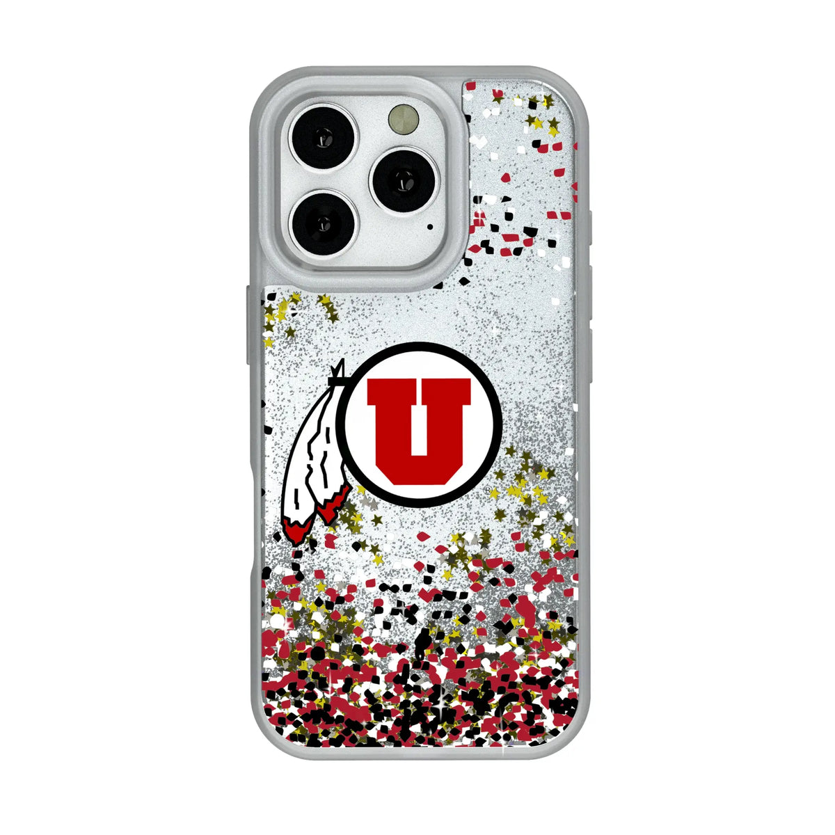 University of Utah Utes Confetti Glitter Phone Case for Apple iPhone
