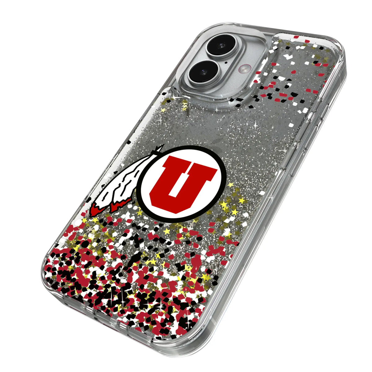 University of Utah Utes Confetti Glitter Phone Case for Apple iPhone