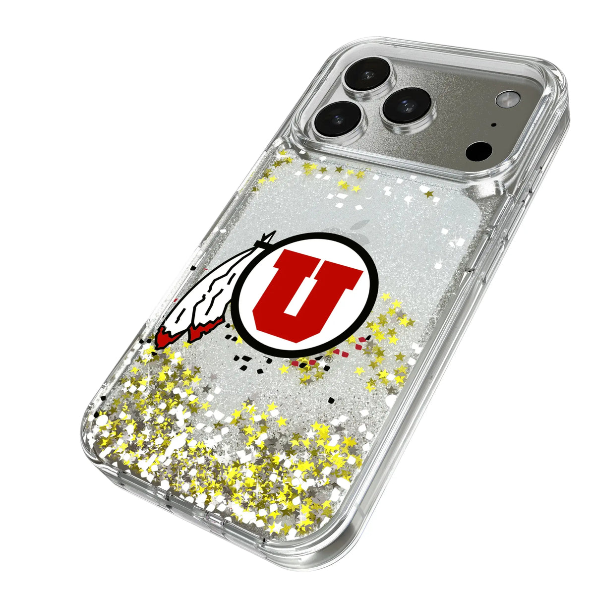 University of Utah Utes Confetti Glitter Phone Case for Apple iPhone