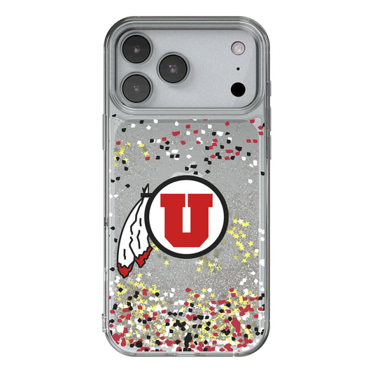 University of Utah Utes Confetti Glitter Phone Case for Apple iPhone