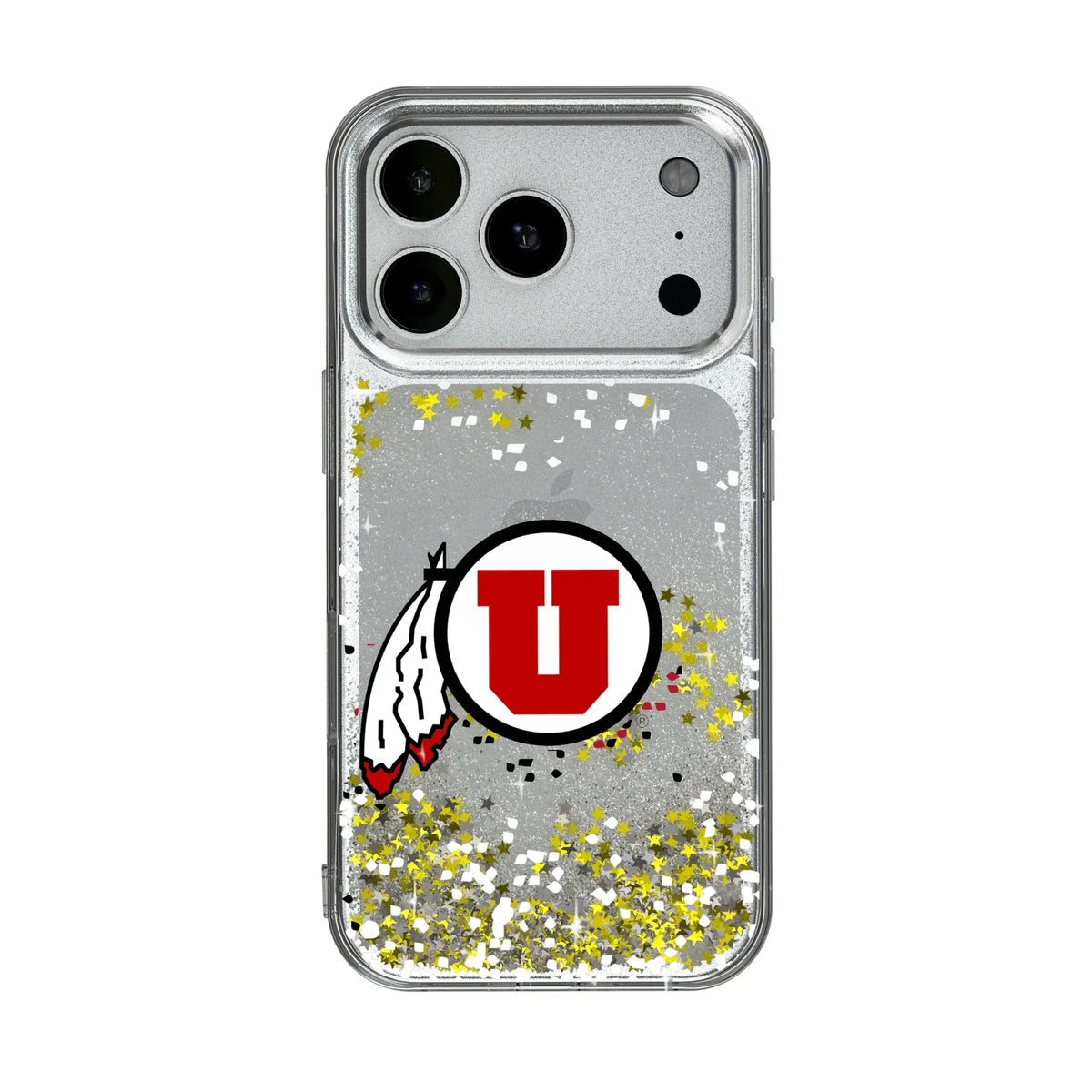 University of Utah Utes Confetti Glitter Phone Case for Apple iPhone
