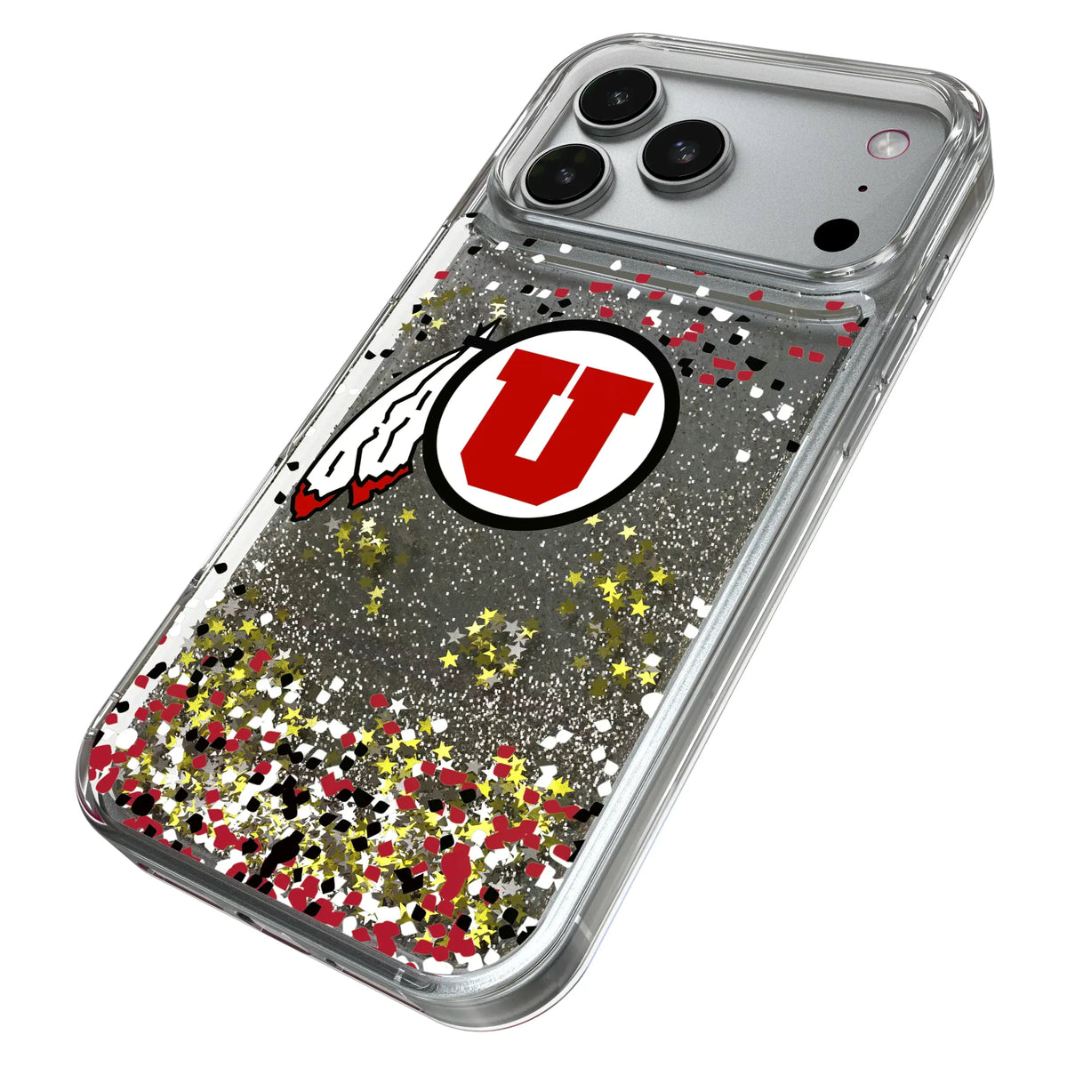 University of Utah Utes Confetti Glitter Phone Case for Apple iPhone