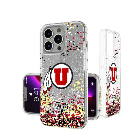 University of Utah Utes Confetti Glitter Phone Case for Apple iPhone