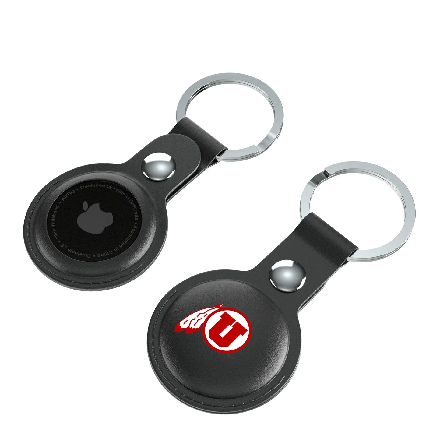 University of Utah Utes Insignia Black Airtag Holder 2-Pack