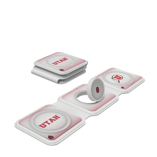University of Utah Utes Linen Foldable 3 in 1 Charger