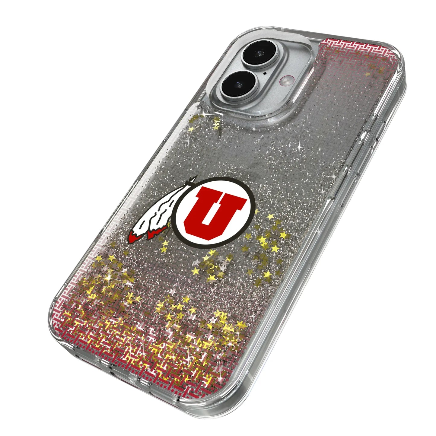 University of Utah Utes Linen Glitter Phone Case for Apple iPhone