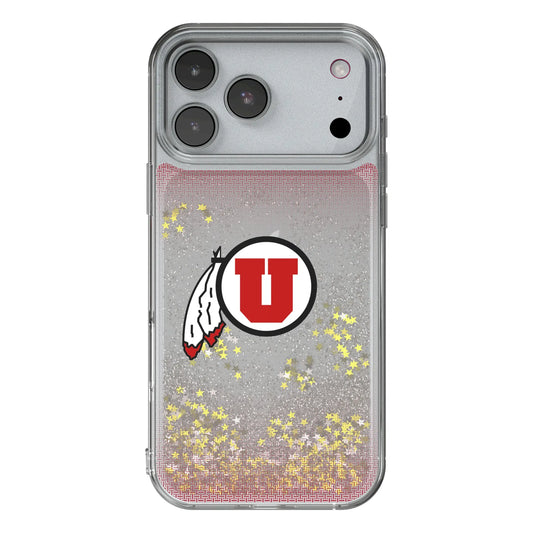University of Utah Utes Linen Glitter Phone Case for Apple iPhone