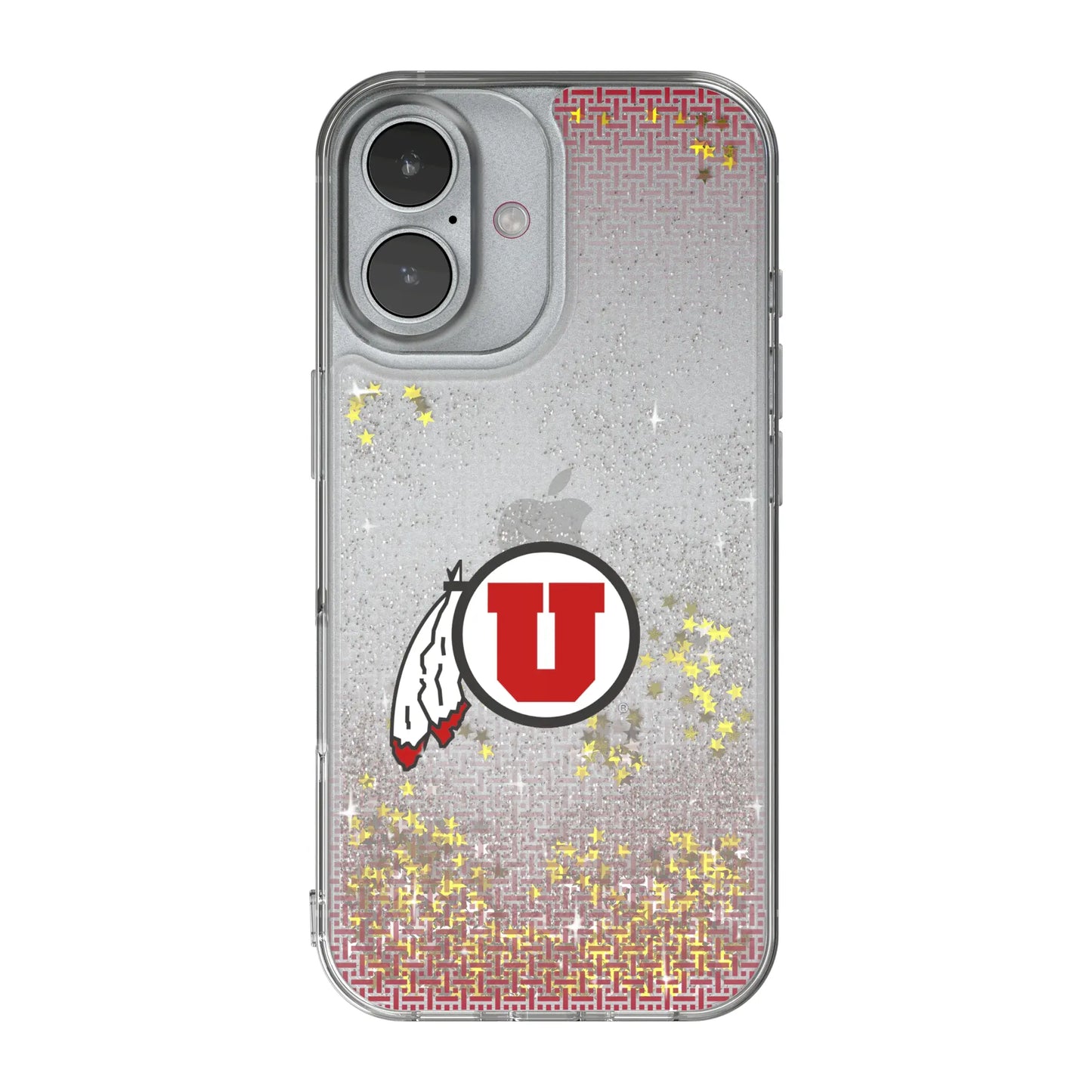 University of Utah Utes Linen Glitter Phone Case for Apple iPhone