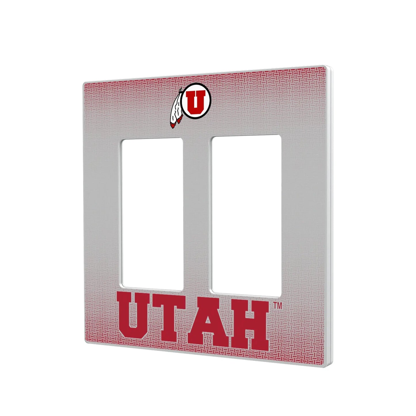 University of Utah Utes Linen Hidden-Screw Light Switch Plate